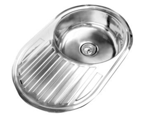 Sink single ROUND BOWL WITH DRAINER